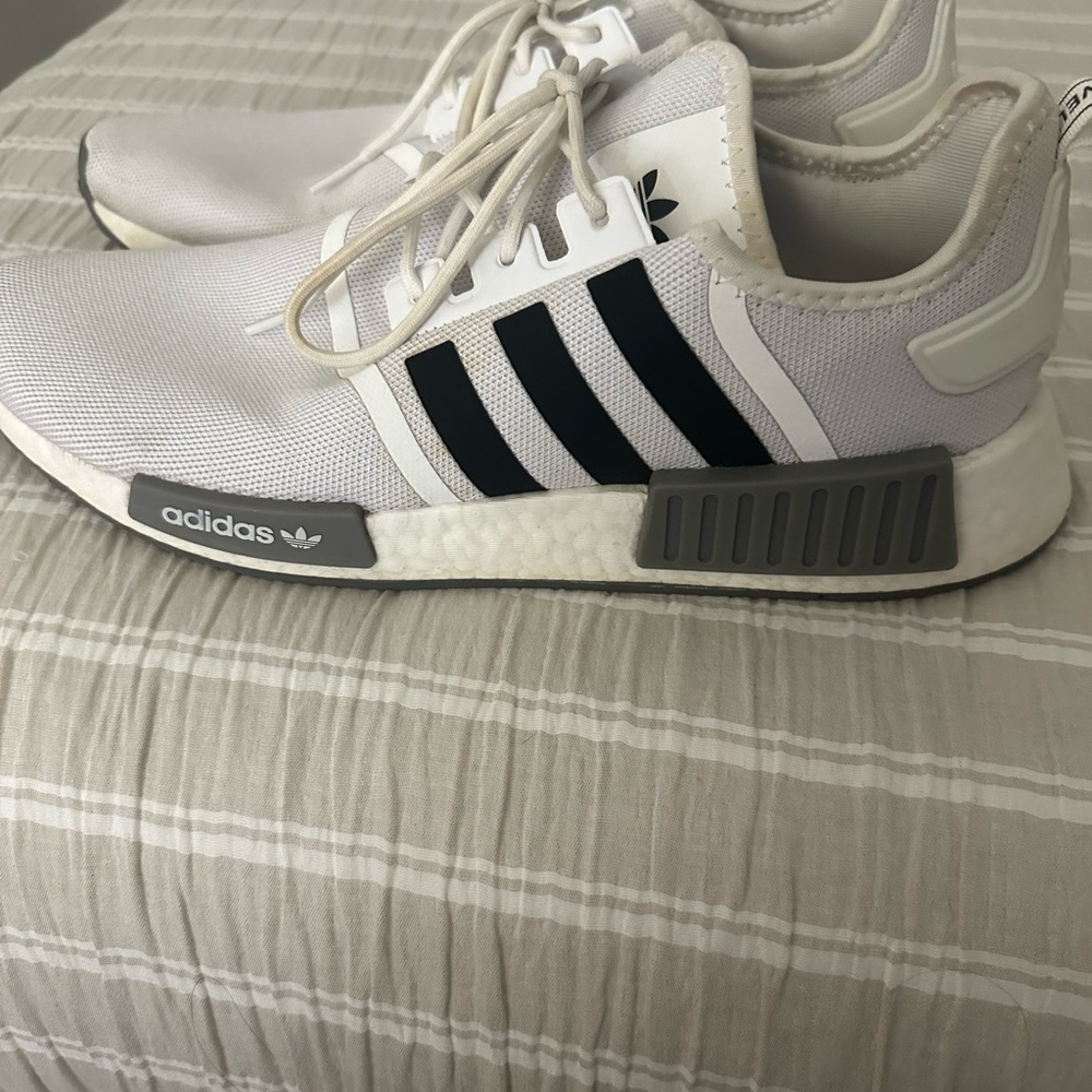Adidas NMD R1 White and Black Shoes